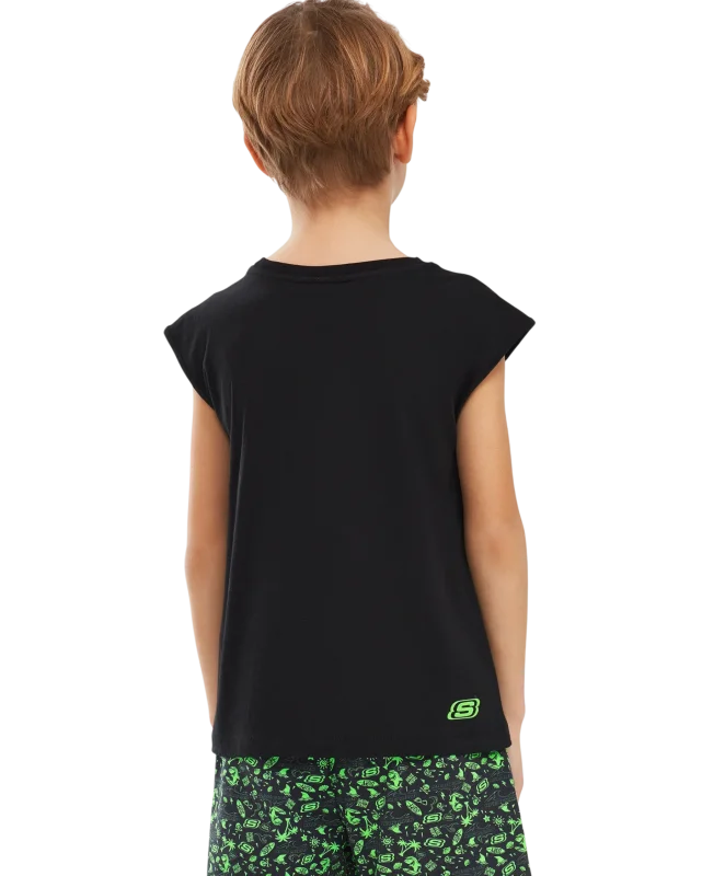 Skechers Graphic B Tank Top Siyah Çocuk Tshirt - 3