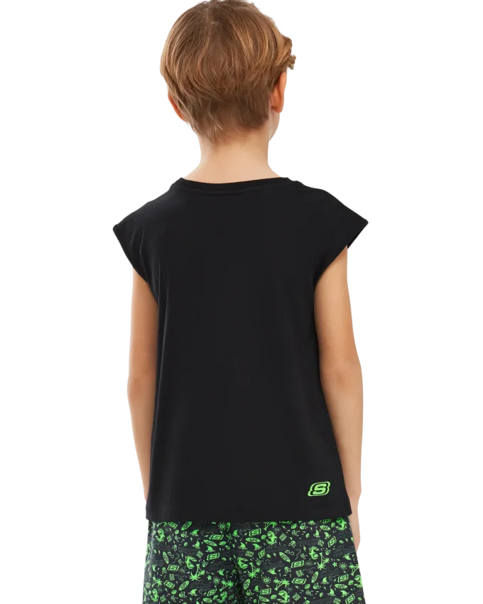 Skechers Graphic B Tank Top Siyah Çocuk Tshirt - 3