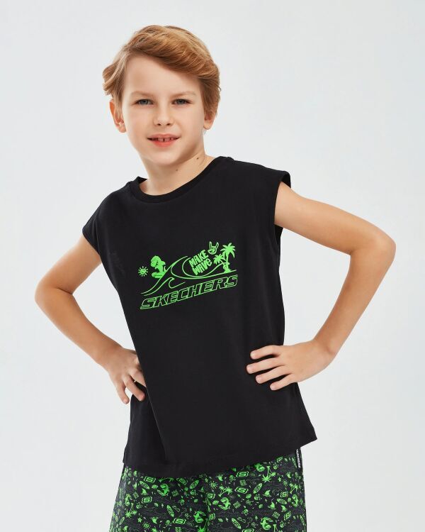 Skechers Graphic Tee B Tank Top SİYAH Çocuk Tshirt - Skechers (1)