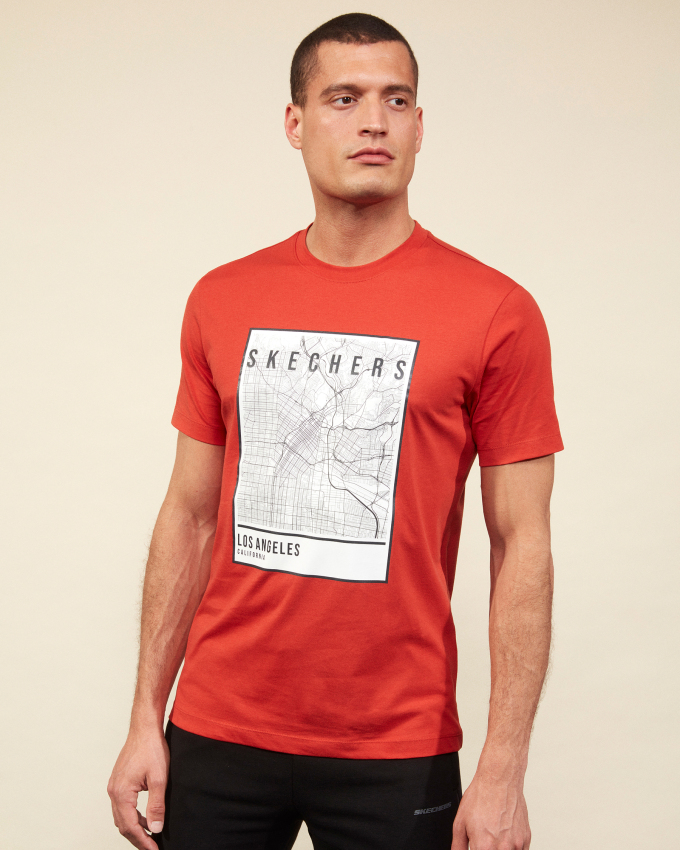 Skechers Graphic Tee M Crew Neck T-Shirt Erkek Tshirt - 1