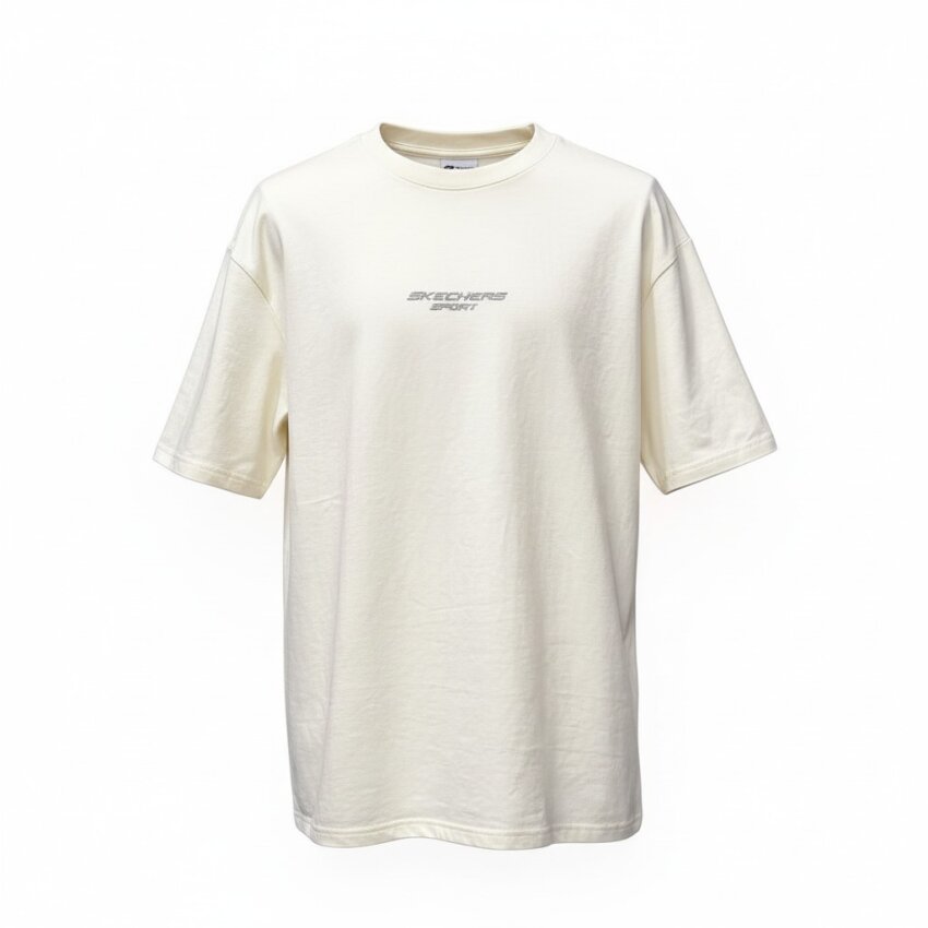 Skechers Graphic Tee Reflect Logo Oversize Beyaz Erkek Tshirt - 1