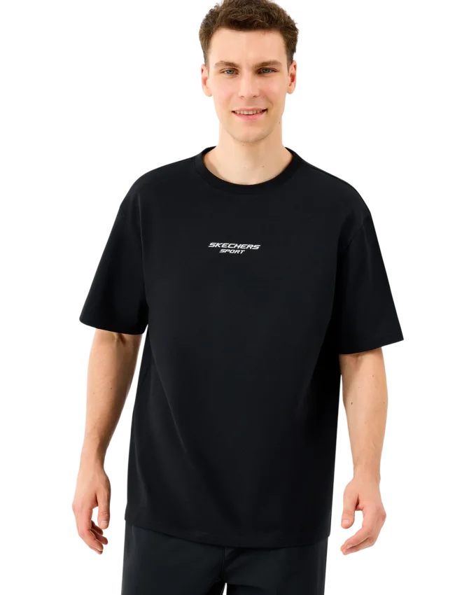 Skechers Graphic Tee Reflect Logo Oversize Siyah Erkek Tshirt - 1