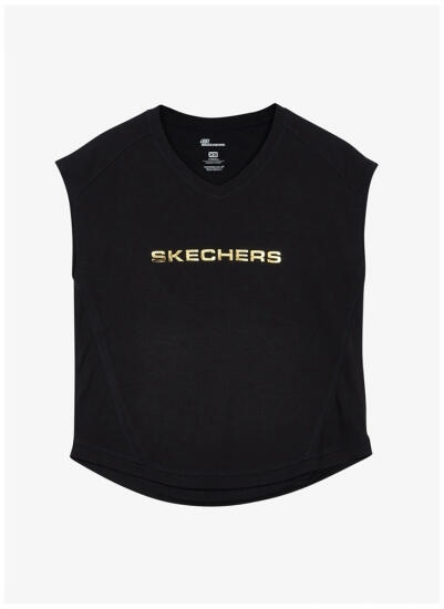 Skechers Graphic Tee W Crew Neck T-Shirt SİYAH Kadın Atlet - 4
