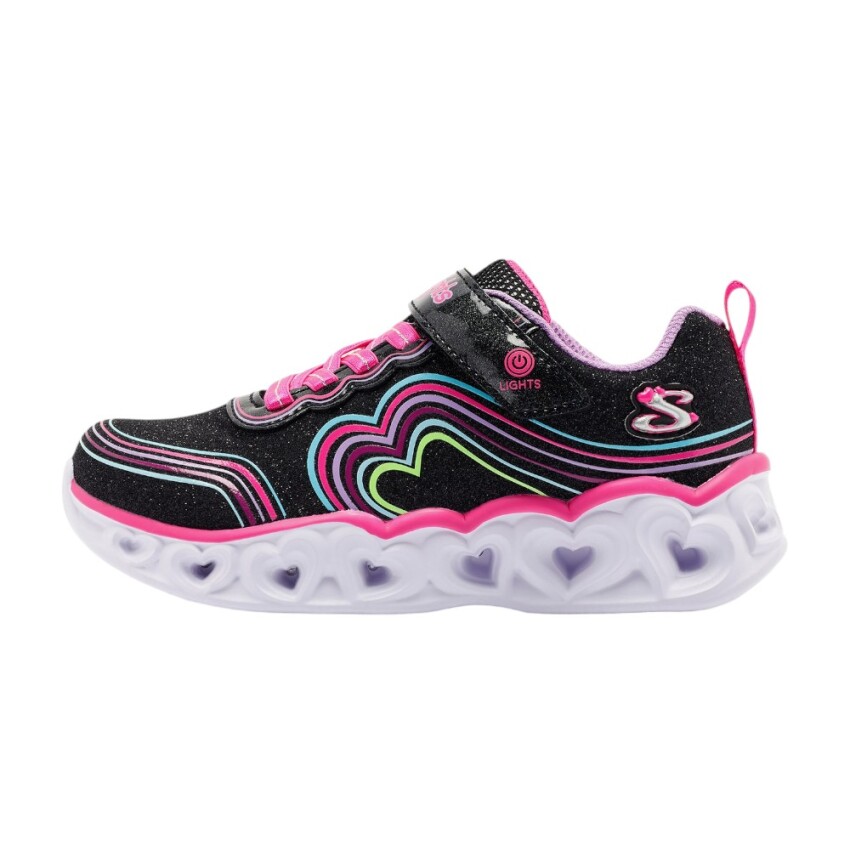 Skechers Hear Lights-Retro Hearts Siyah Çocuk Günlük Ayakkabı - 1