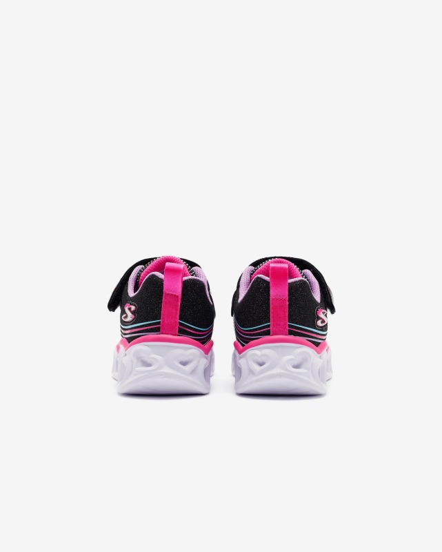 Skechers Hear Lights-Retro Hearts Siyah Çocuk Günlük Ayakkabı - 5
