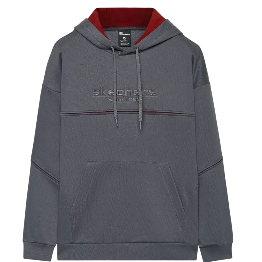 Skechers Hoodie Gri Erkek Sweatshirt - 1