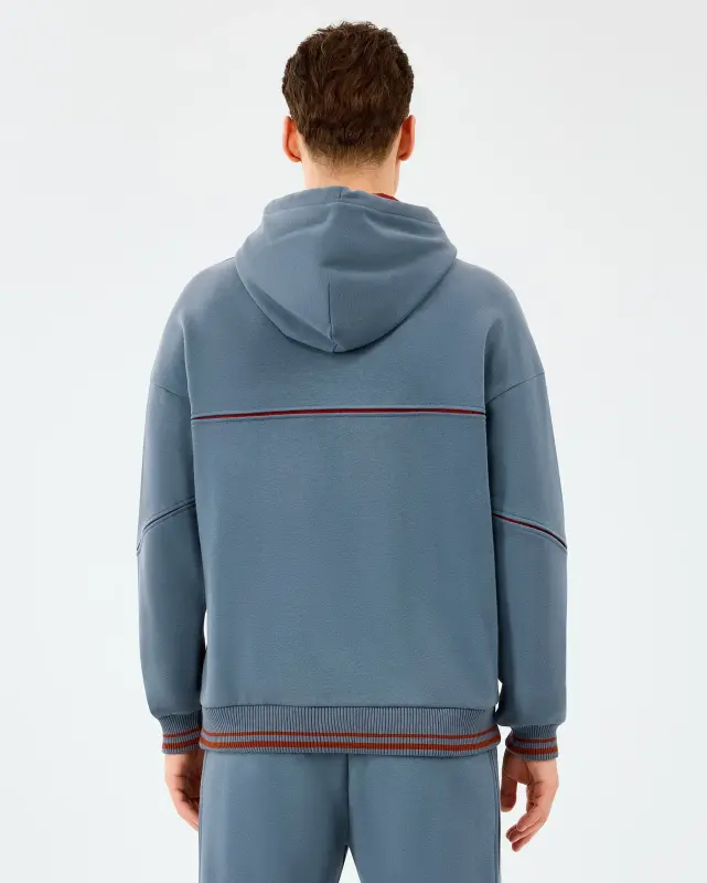 Skechers Hoodie Gri Erkek Sweatshirt - 3