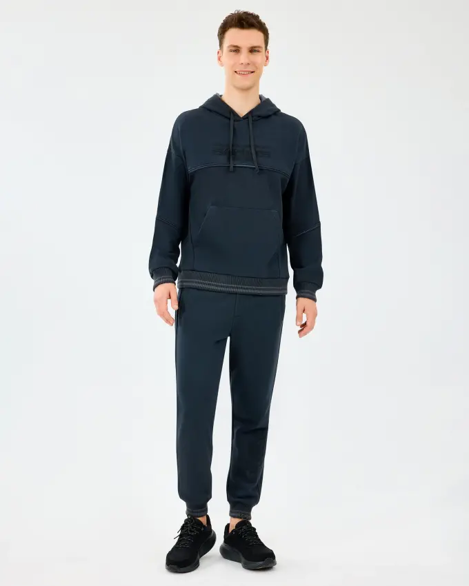 Skechers Hoodie Siyah Erkek Sweatshirt - 4