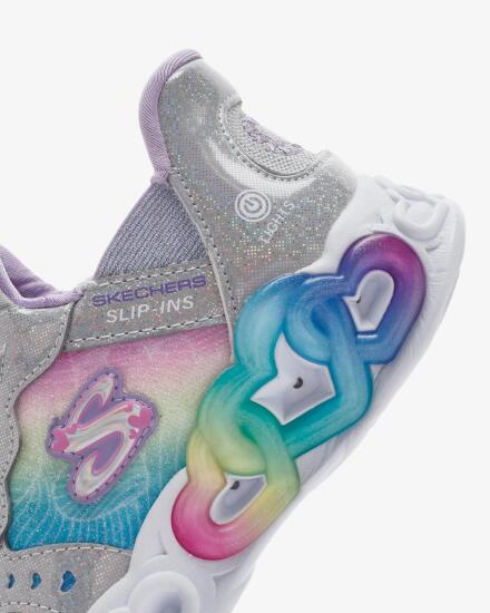 Skechers İNFİNİTE HEART LİGHTS - ETERNAL SHİMMER Gri Çocuk Günlük Ayakkabı - 7