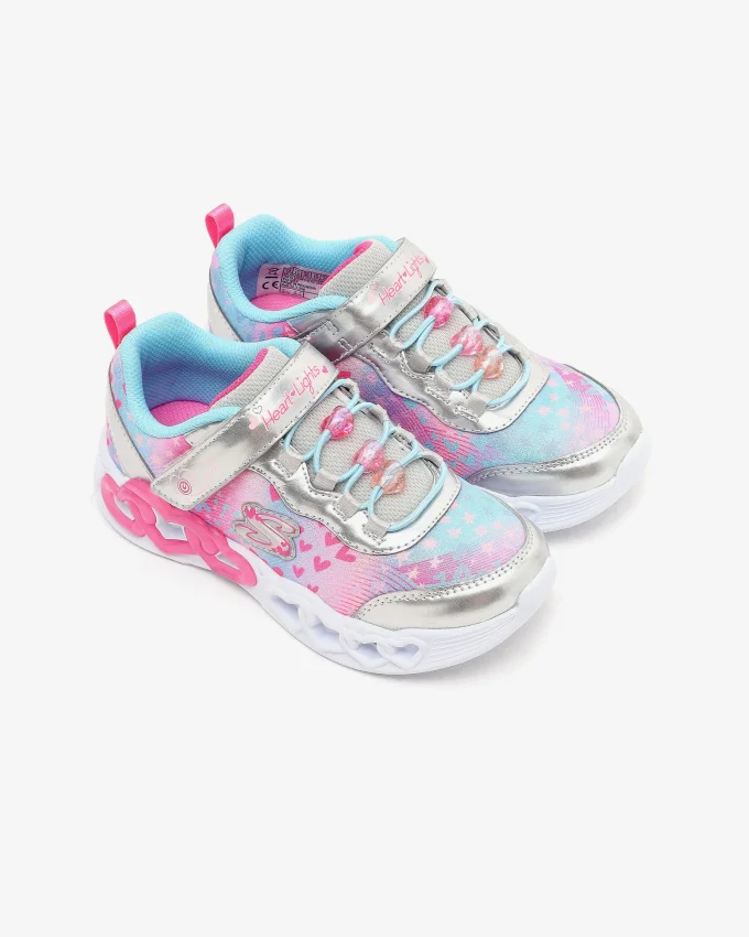 Skechers Infinite Heart Lights Heart Jewels Gri Çocuk Günlük Ayakkabı - 3