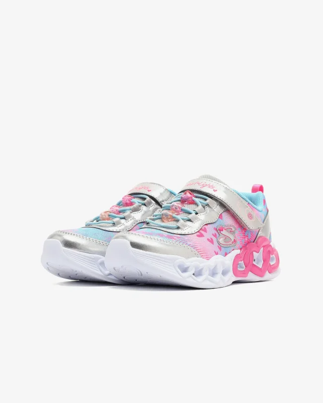 Skechers Infinite Heart Lights Heart Jewels Gri Çocuk Günlük Ayakkabı - 5