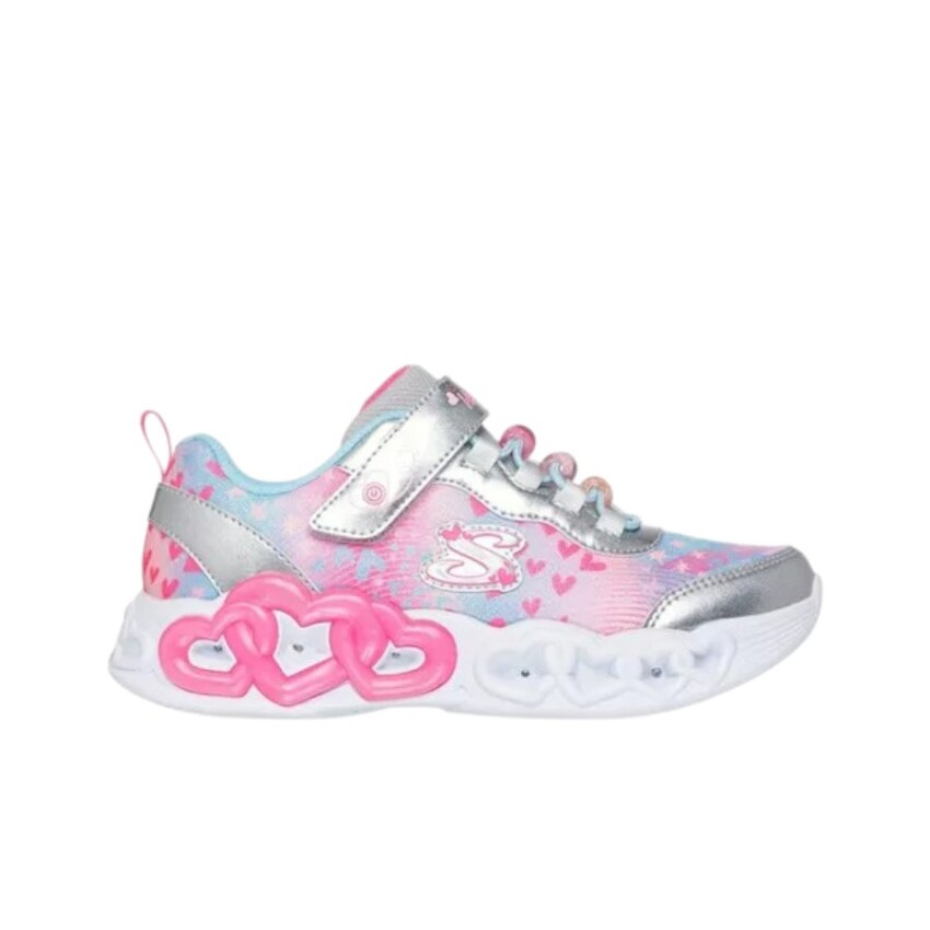 Skechers Infinite Heart Lights Heart Jewels Gri Çocuk Günlük Ayakkabı - 1