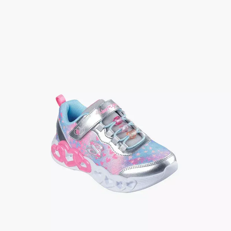 Skechers Infinite Heart Lights Heart Jewels Gri Çocuk Günlük Ayakkabı - 3