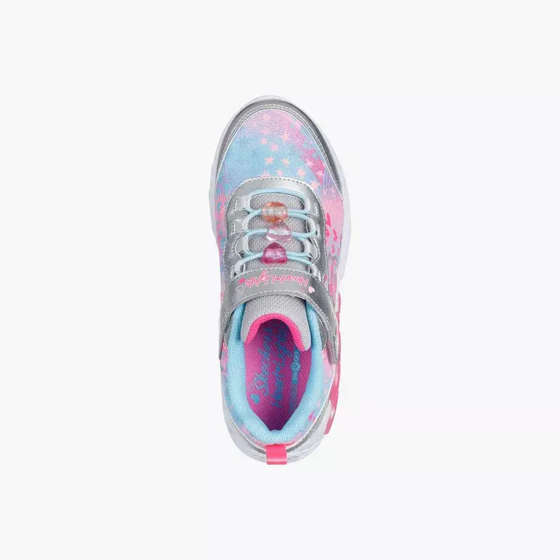 Skechers Infinite Heart Lights Heart Jewels Gri Çocuk Günlük Ayakkabı - 4