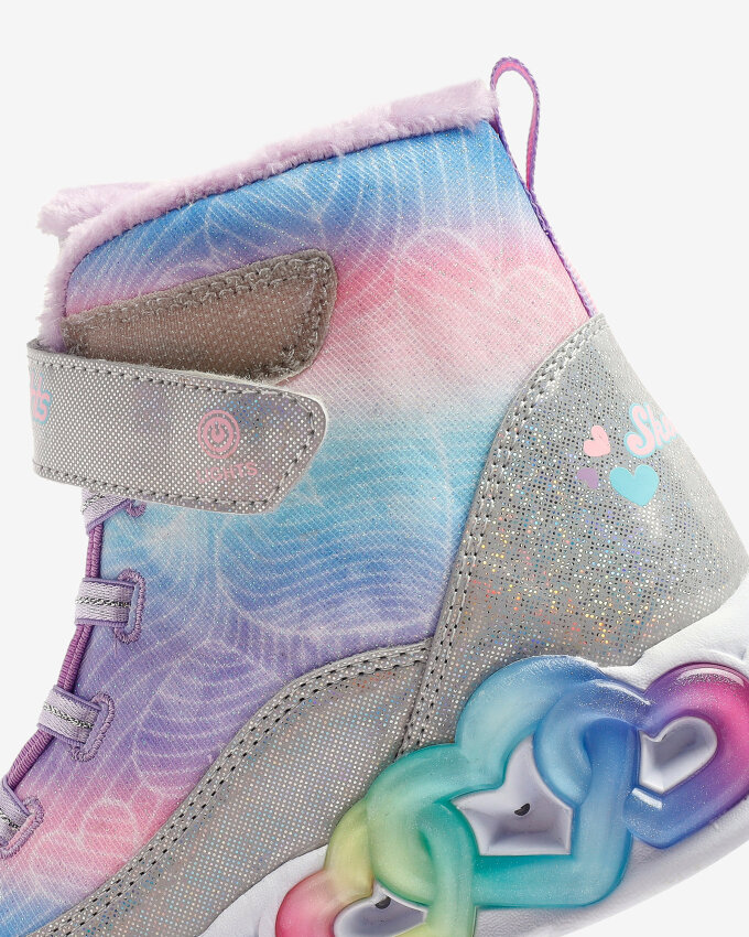 Skechers Infinite Heart Lights - Lovin Hearts Gri Çocuk Bot - 10
