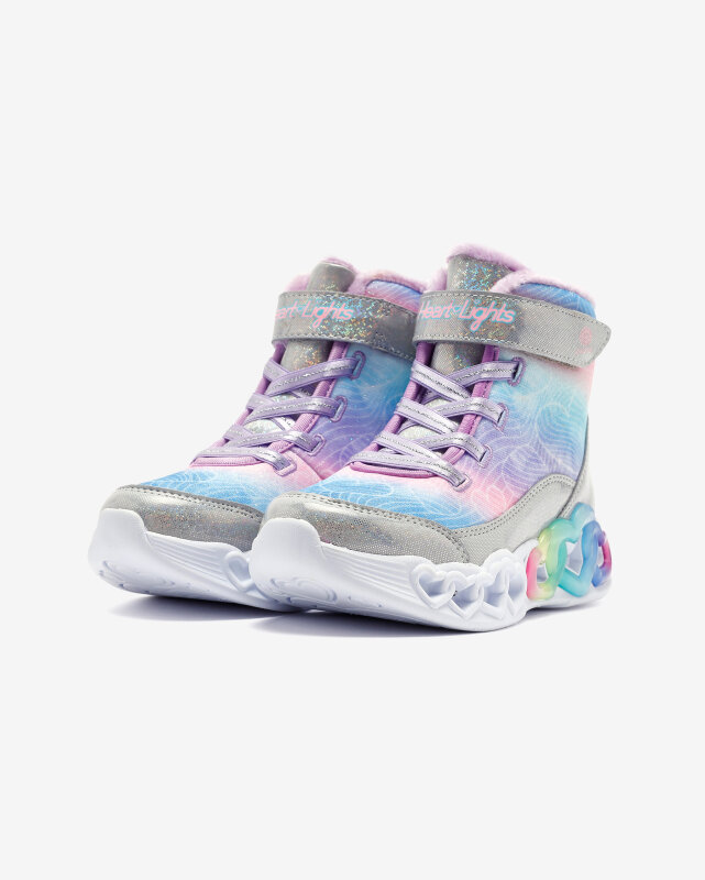 Skechers Infinite Heart Lights - Lovin Hearts Gri Çocuk Bot - 6