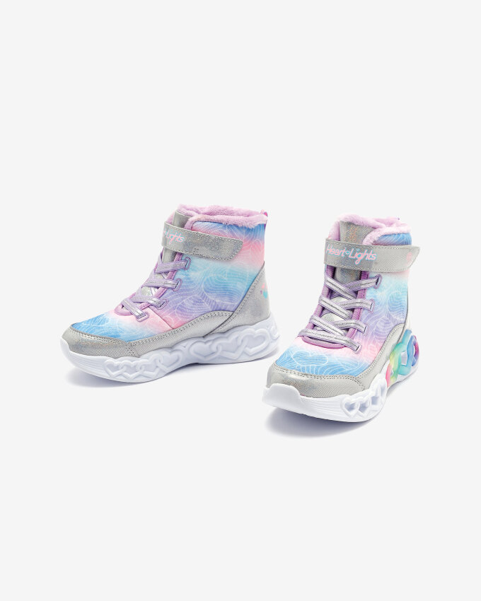 Skechers Infinite Heart Lights - Lovin Hearts Gri Çocuk Günlük Ayakkabı - 4