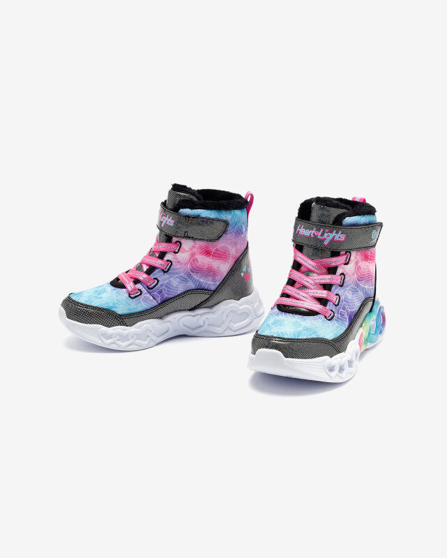 Skechers Infinite Heart Lights - Lovin Hearts Siyah Çocuk Günlük Ayakkabı - 4