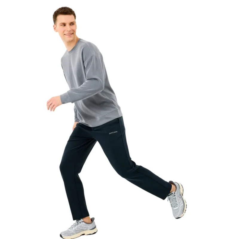 Skechers Loose Crewneck Gri Erkek Sweatshirt - 3