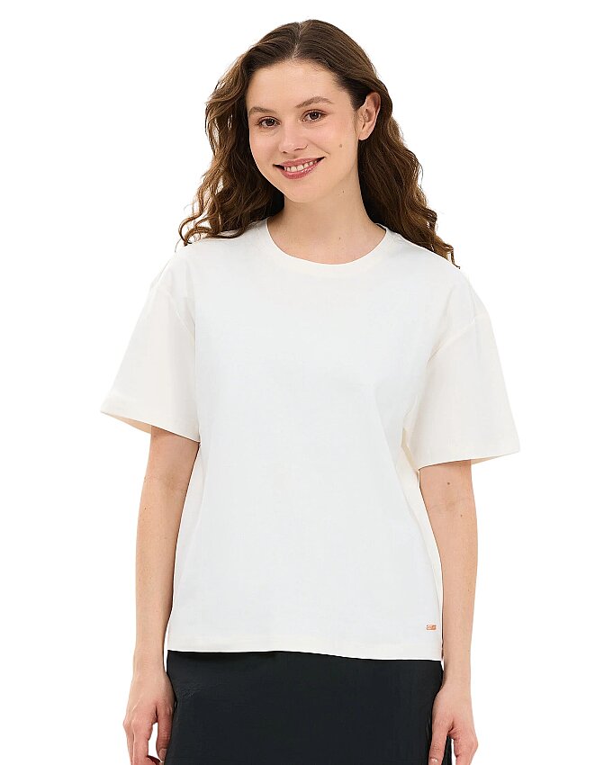 Skechers Loose Fit Beyaz Kadın Tshirt - 1