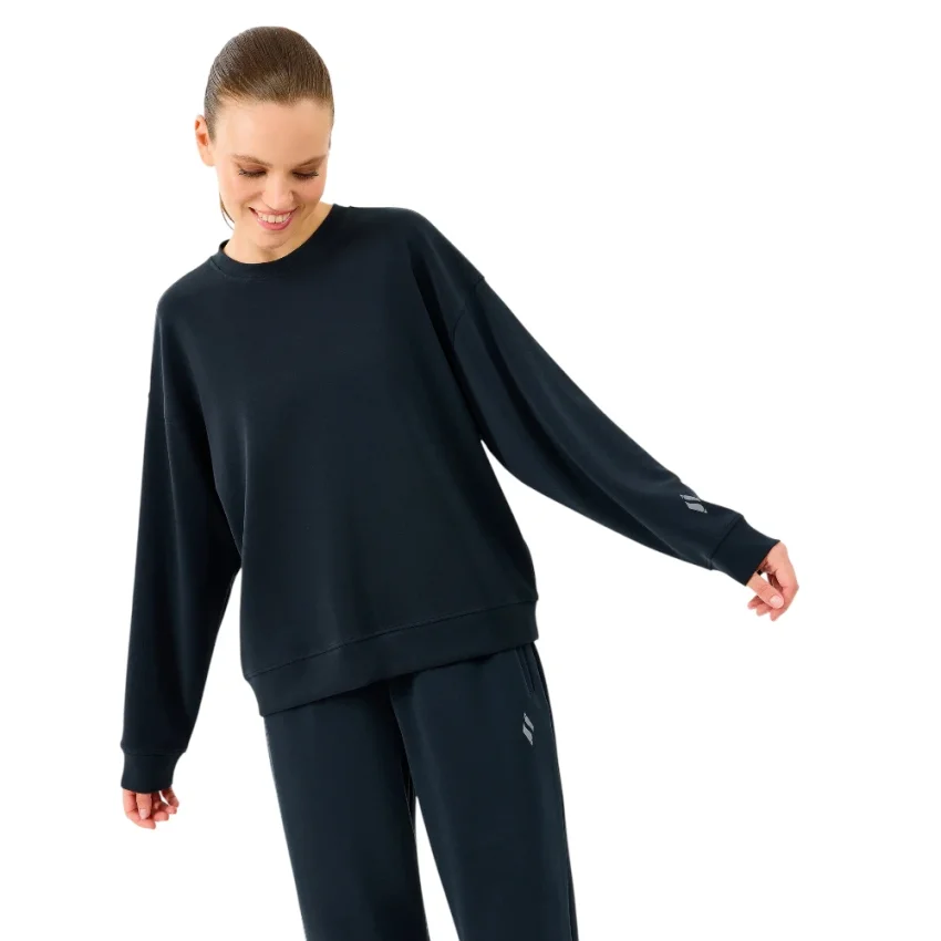 Skechers Lounge Loose Crew Neck Siyah Kadın Sweatshirt - 4