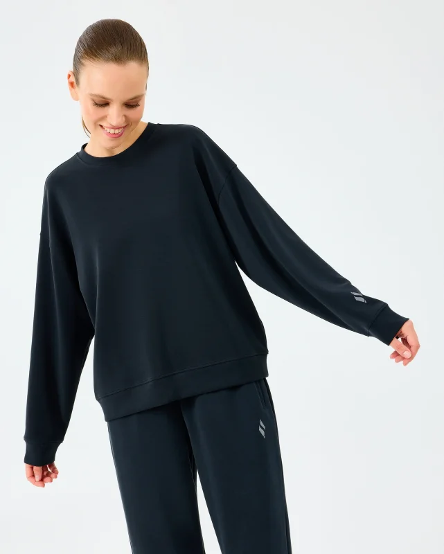 Skechers Lounge Loose Crew Neck Siyah Kadın Sweatshirt - Skechers (1)