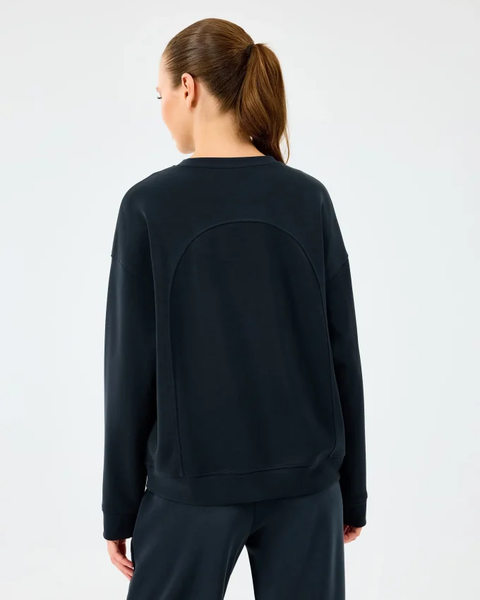 Skechers Lounge Loose Crew Neck Siyah Kadın Sweatshirt - 4