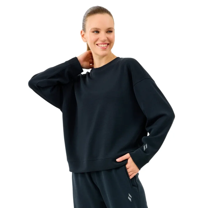 Skechers Lounge Loose Crew Neck Siyah Kadın Sweatshirt - 1