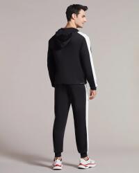 Skechers M 2XI-Lock Diagonal Fleece Suit Track Suit SİYAH Erkek Eşofman Takımı - 3