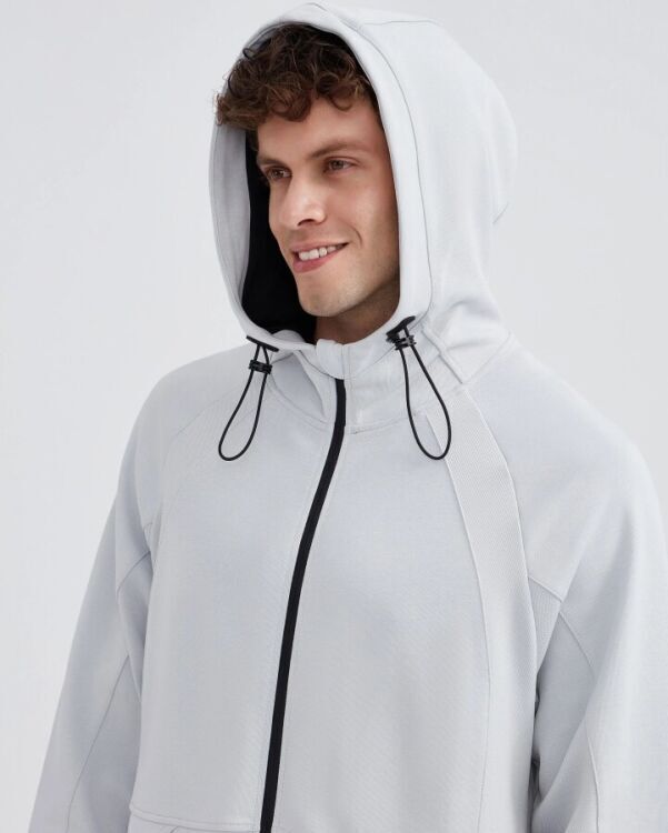 Skechers 2XI-Lock Full Zip Hoodie Gri Erkek Sweatshirt - 6