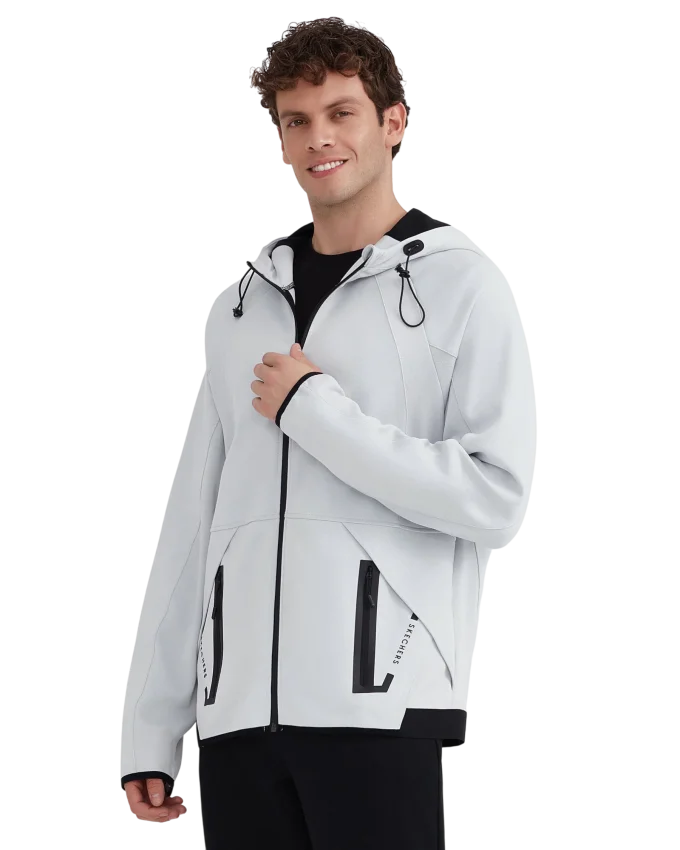 Skechers 2XI-Lock Full Zip Hoodie Gri Erkek Sweatshirt - 1