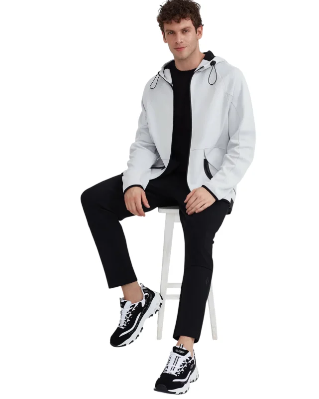 Skechers 2XI-Lock Full Zip Hoodie Gri Erkek Sweatshirt - 2