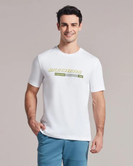 Skechers M Big Logo T-Shirt BEYAZ Erkek Tshirt - 2