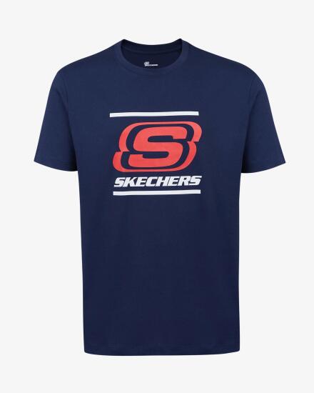 Skechers M Big Logo T-Shirt LACİVERT Erkek Tshirt - 5