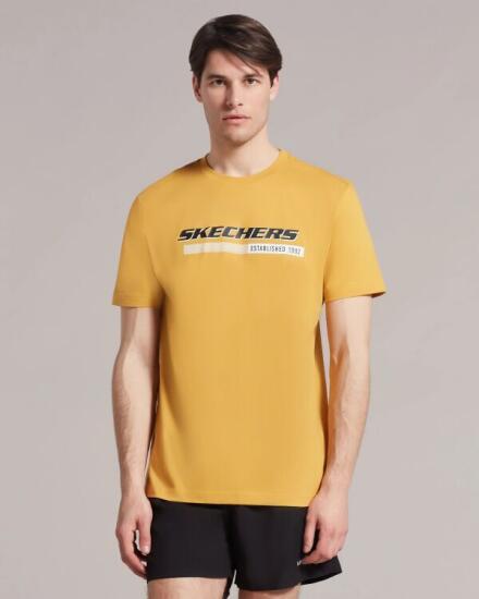 Skechers M Big Logo T-Shirt SARI Erkek Tshirt - 1