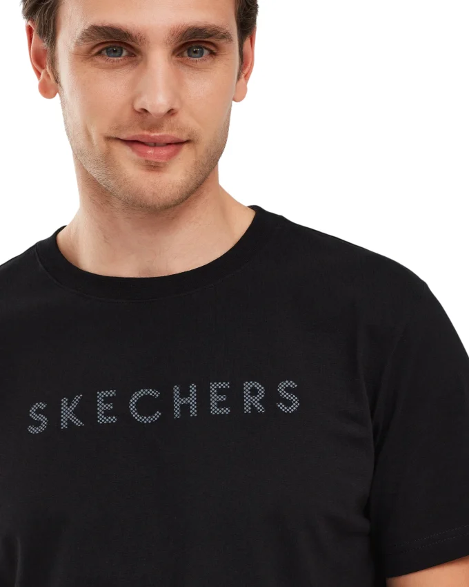 Skechers M Camo Logo T-Shirt SİYAH Erkek Tshirt - 4