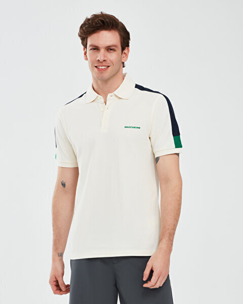 Skechers M Colorblock Beyaz Erkek Polo Tshirt - 1