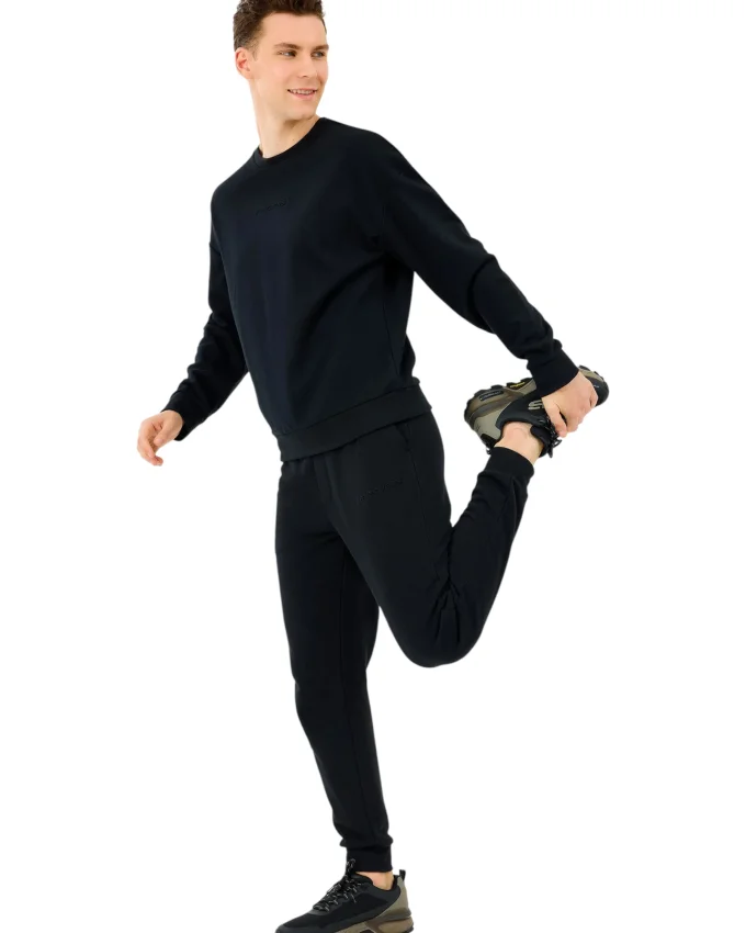 Skechers M Essential Crewneck Sweatshirt Siyah Erkek Sweatshirt - 4