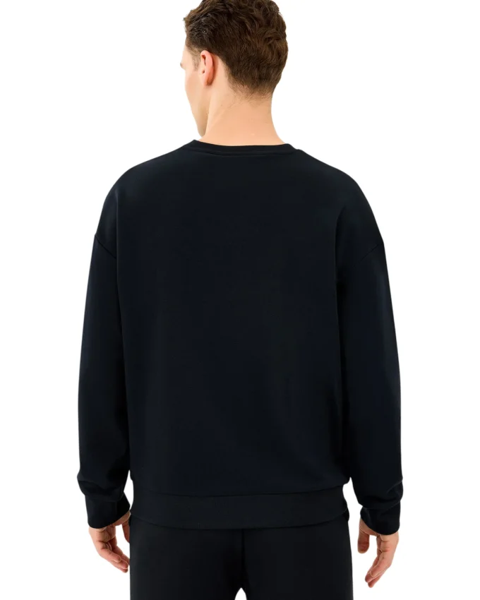 Skechers M Essential Crewneck Sweatshirt Siyah Erkek Sweatshirt - 3