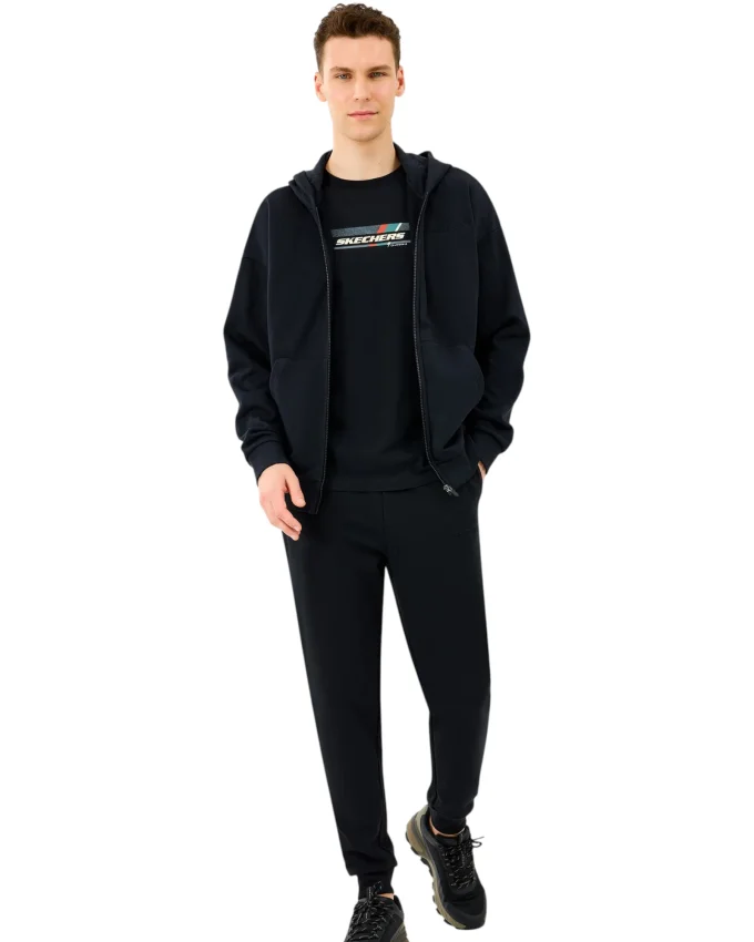 Skechers M Essential Full Zip Hoodie Siyah Erkek Sweatshirt - 4