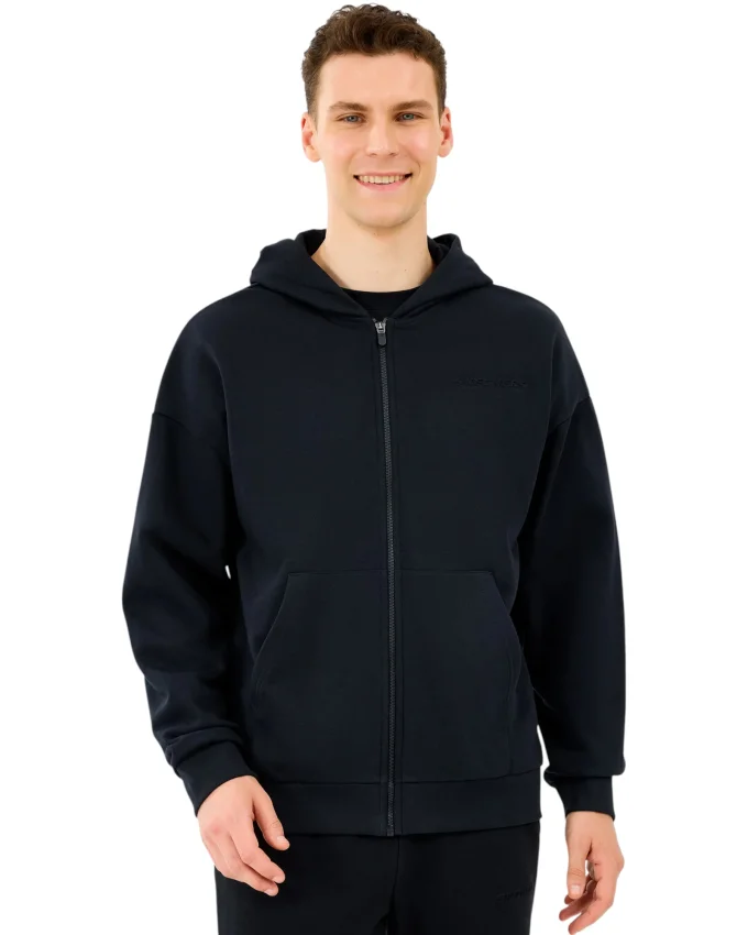 Skechers M Essential Full Zip Hoodie Siyah Erkek Sweatshirt - 1