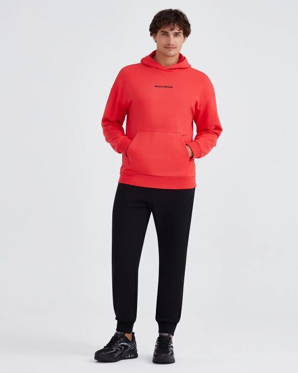 Skechers M Essential Hoodie Erkek Kırmızı Sweatshirt - 2