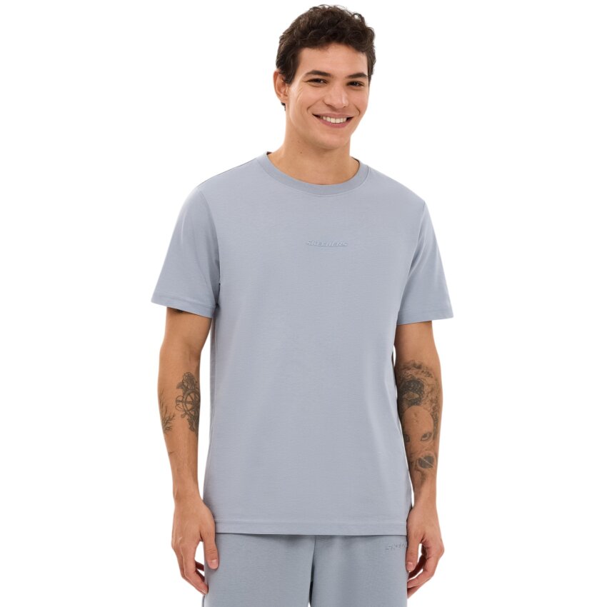 Skechers M Essential T-Shirt Gri Erkek Tshirt - 1