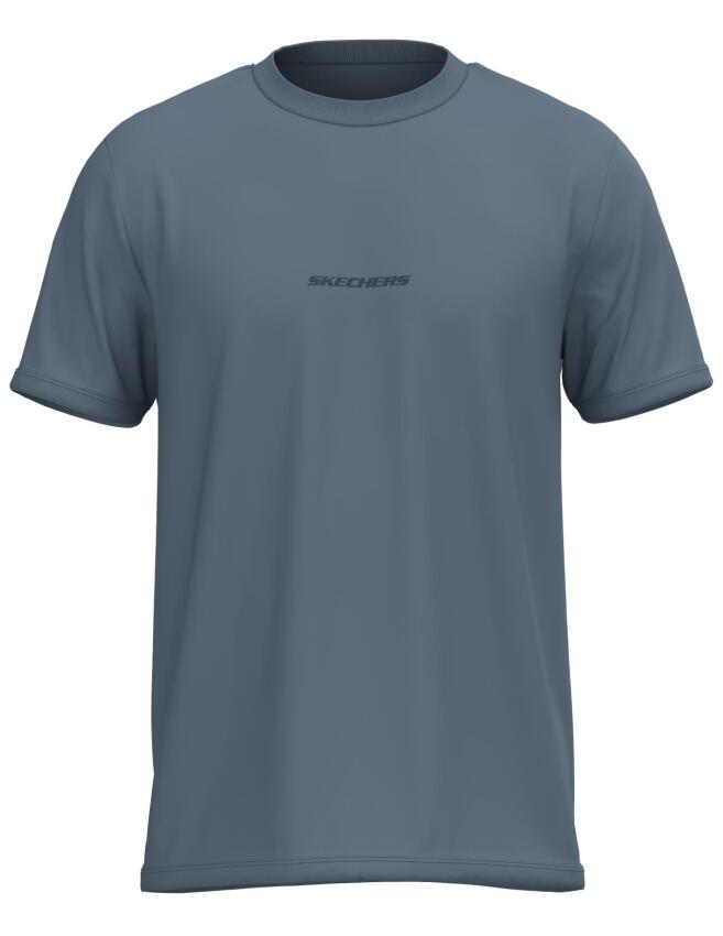 Skechers M Essential T-Shirt Mavi Erkek Tshirt - 1