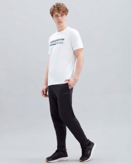Skechers M Graphic Tee Big Logo T-Shirt BEYAZ Erkek Tshirt - 3