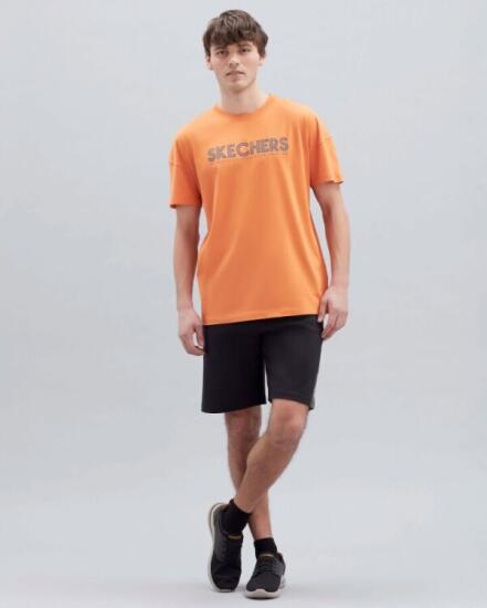 Skechers M Graphic Tee Big Logo T-Shirt Turuncu Erkek Tshirt - 3