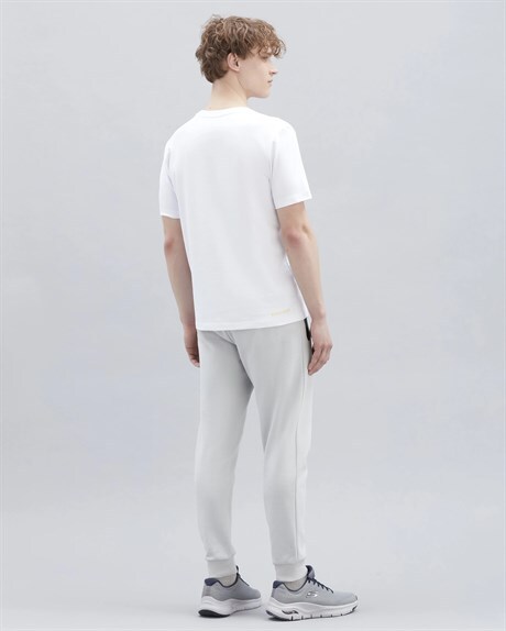 Skechers M Graphic Tee Chest Printed Pique T-Shirt BEYAZ Erkek Tshirt - 6