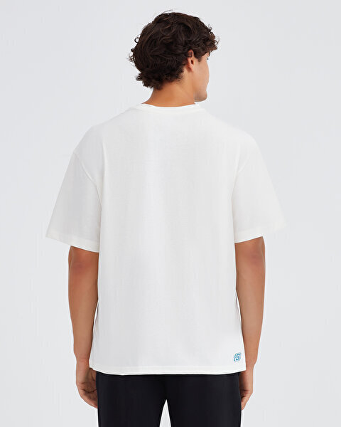 Skechers M Graphic Tee Crew Neck T-Shirt BEYAZ Erkek Tshirt - 2