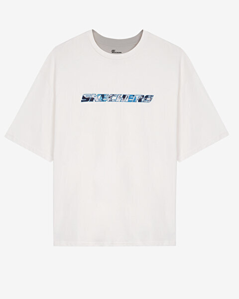 Skechers M Graphic Tee Crew Neck T-Shirt BEYAZ Erkek Tshirt - 4