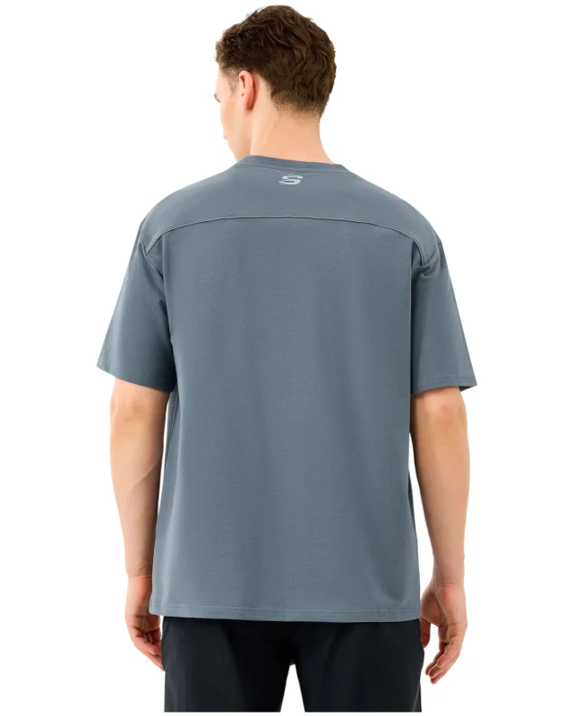 Skechers M Graphic Tee Reflect Logo Oversize Gri Erkek Tshirt - 2
